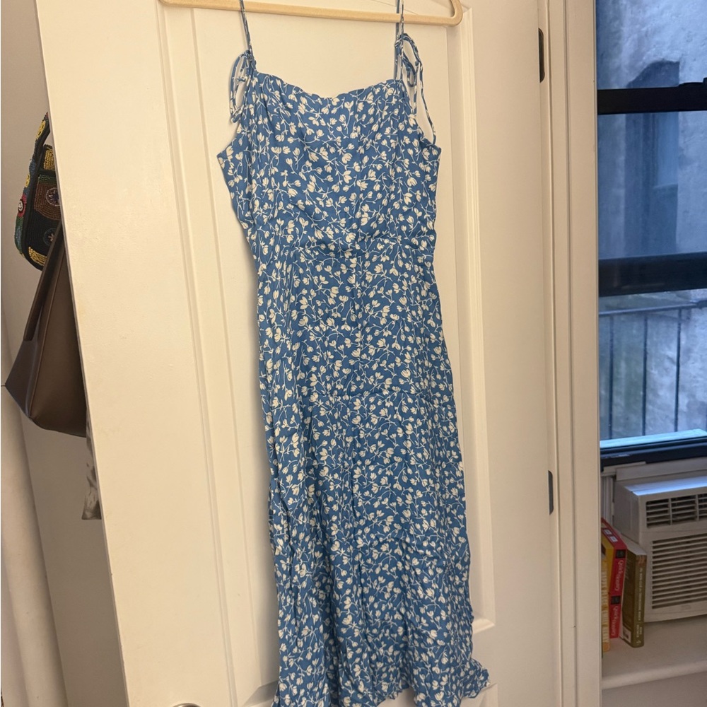 Reformation Blue and White Floral Midi Dress